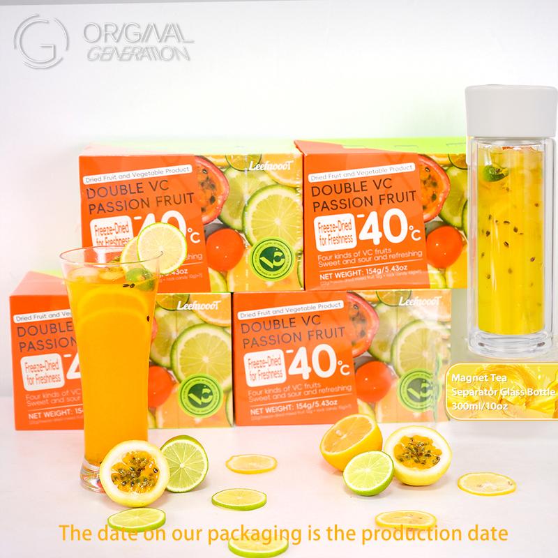 Double Lemon Passion Fruit Tea Freeze-dried Passion Fruit and Lemon With Individually Packaged Rock Candy - Image 13