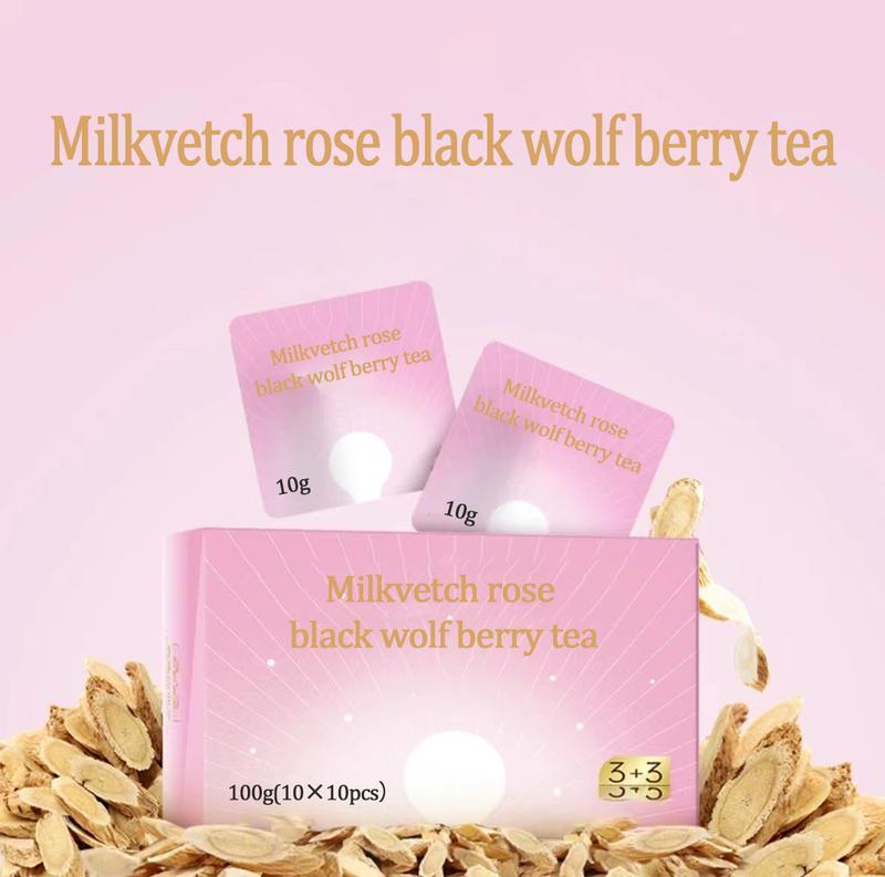 Beauty Tea Little Light Bulb Milkvetch Root Rose Tea 100g (10g×10packs)Red dates, longan, wolfberry, milkvetch, roses, black wolfberry - Image 2