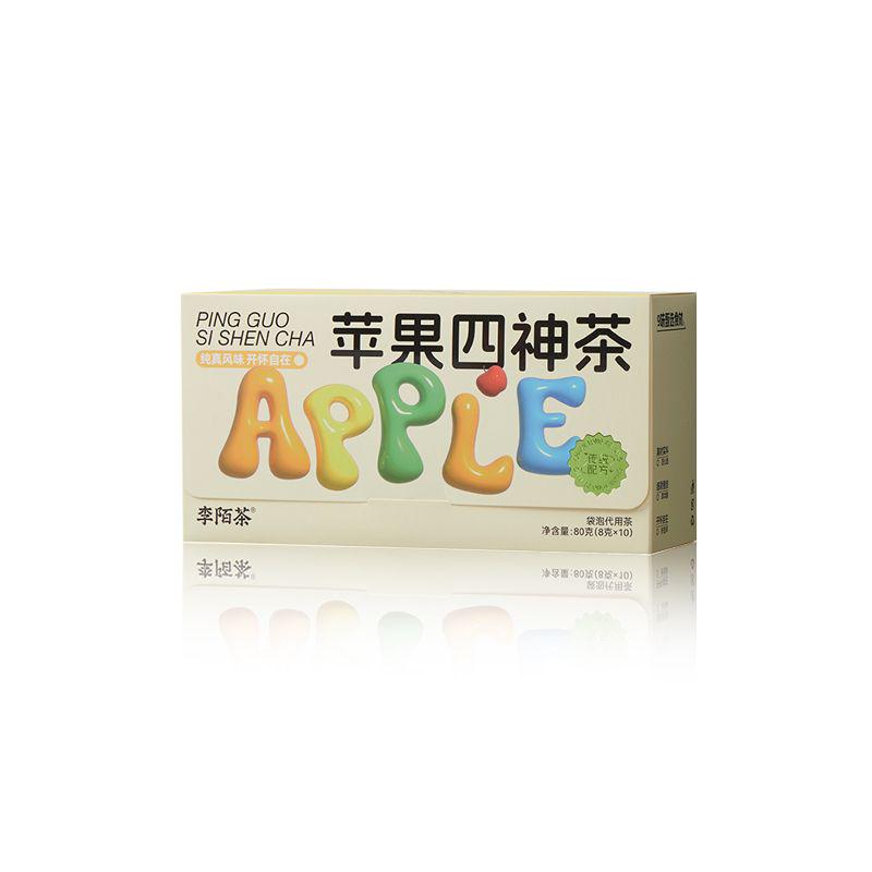 Apple Four God Tea 80g (8g x 10 packs) With Lotus Seed, Pear, Apple, Rose, Chinese Yam, Poria Cocos, Gorgon Fruit, Dragon Fruit, Hawthorn