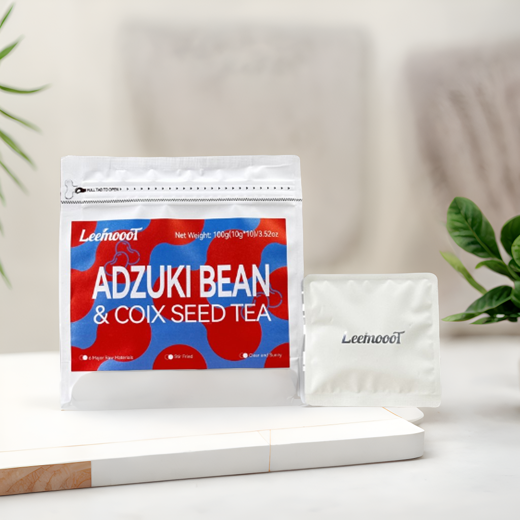 Red Bean Coix Seed Tea ADZUKI BEAN& COIX SEED TEA Tea Bags, 10 Count 10g/bags - Image 2