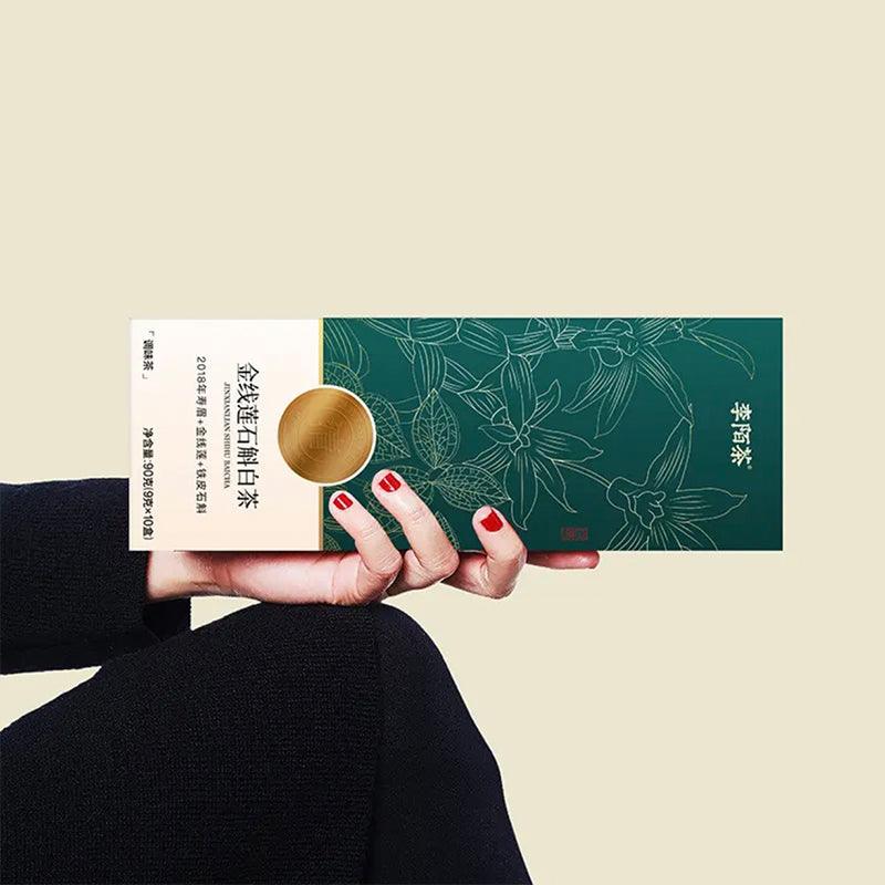 Anoectochilus DendrobiumWhite Tea 90g (3g x 30 pcs) White Tea from Ningde, FujianProvince ,2018 Shoumei Golden ThreadLotus, Dendrobium Officinale One PieceIs Enough For Whole Day - Image 4