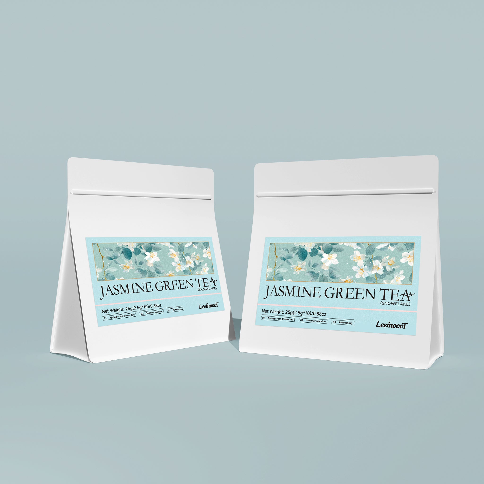 Jasmine Snowflake Tea - A Delicate Blend of Jasmine and Green Tea for Refreshing Moments Tea Bags, 10 Count 2.5g/bag - Image 4