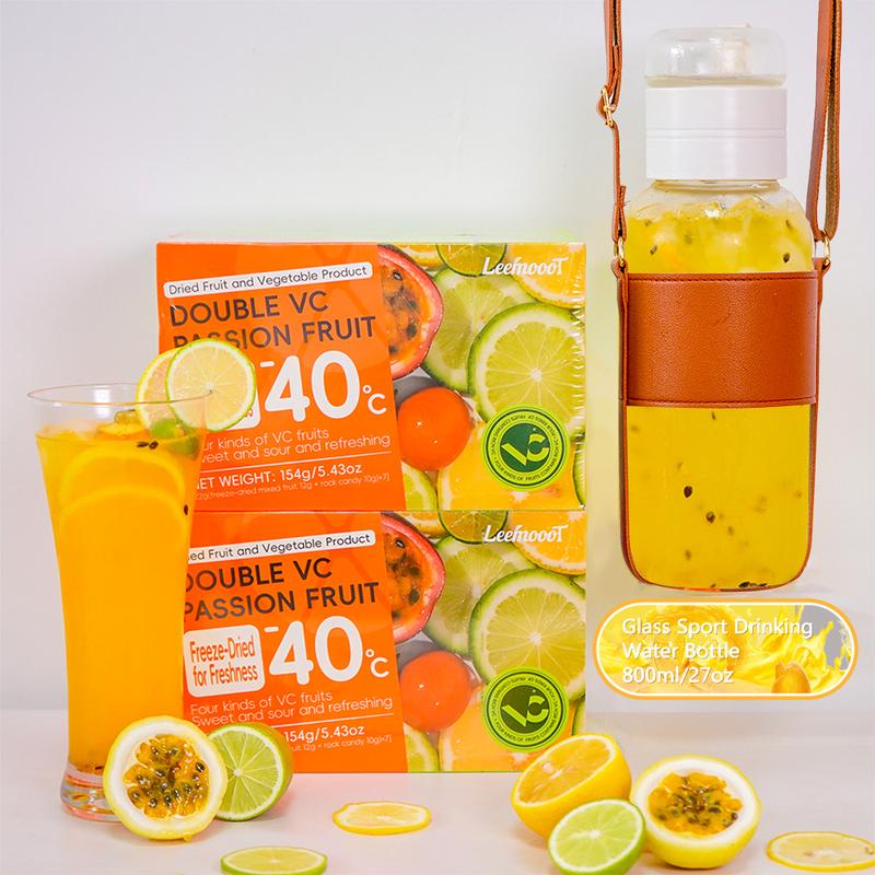 Double Lemon Passion Fruit Tea Freeze-dried Passion Fruit and Lemon With Individually Packaged Rock Candy - Image 15