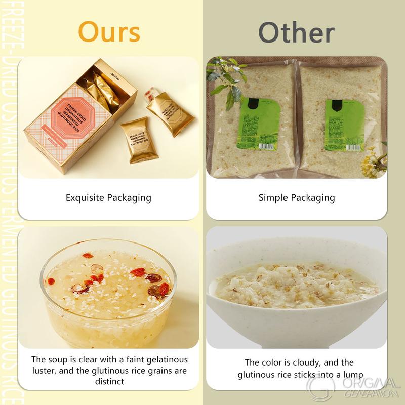 Sweet Soup with Osmanthus, Tremella and Rice Wine 90g( 6pcs×15g)With Osmanthus,Snow Fungus,Rock Sugar,Jujube,Wolfberry,Sticky Rice Sweet Soup with Osmanthus, Tremella and Rice Wine 90g( 6pcs×15g)With Osmanthus,Snow Fungus,Rock Sugar,Jujube,Wolfberry,Sticky Rice