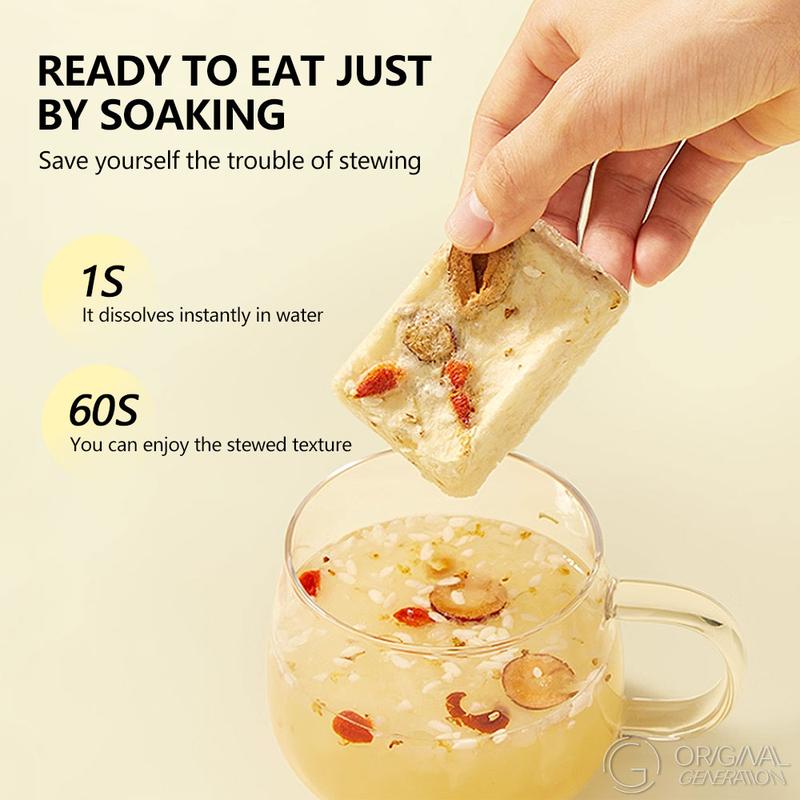 Sweet Soup with Osmanthus, Tremella and Rice Wine 90g( 6pcs×15g)With Osmanthus,Snow Fungus,Rock Sugar,Jujube,Wolfberry,Sticky Rice Sweet Soup with Osmanthus, Tremella and Rice Wine 90g( 6pcs×15g)With Osmanthus,Snow Fungus,Rock Sugar,Jujube,Wolfberry,Sticky Rice