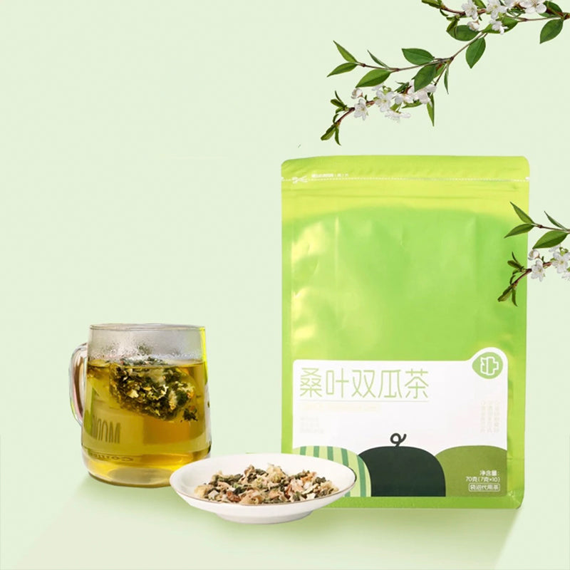 Mulberry, Bitter Melon & WinterMelon Blend Herbal Tea 70g(7gx10pcs) - Image 2