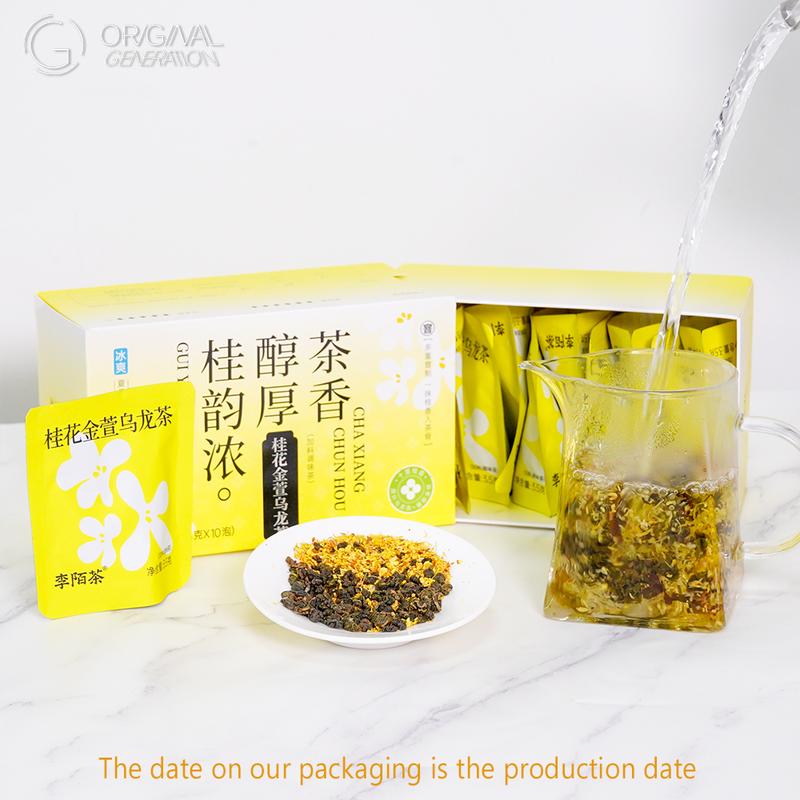 Detox Tea Osmanthus Gold Oolong Tea 35g - China Beverage - 10 Packs in Carton - 3.5g per Pack - Gui Hua Jin Xuan Tea - Organic Generation - Image 2