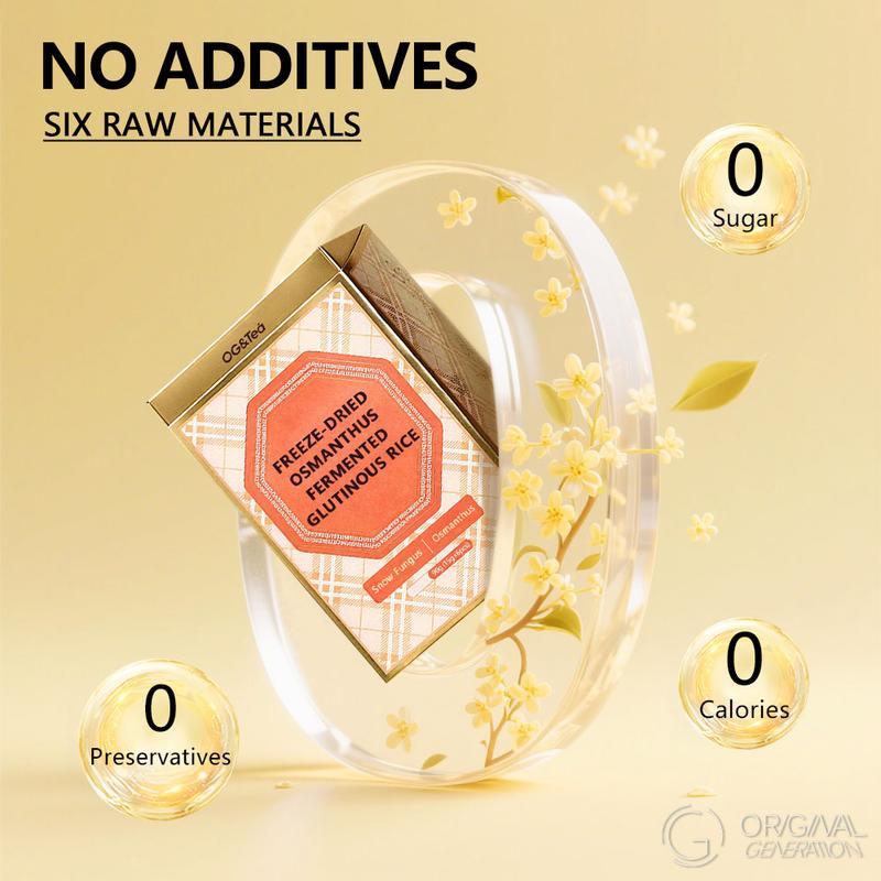 Sweet Soup with Osmanthus, Tremella and Rice Wine 90g( 6pcs×15g)With Osmanthus,Snow Fungus,Rock Sugar,Jujube,Wolfberry,Sticky Rice - Image 3