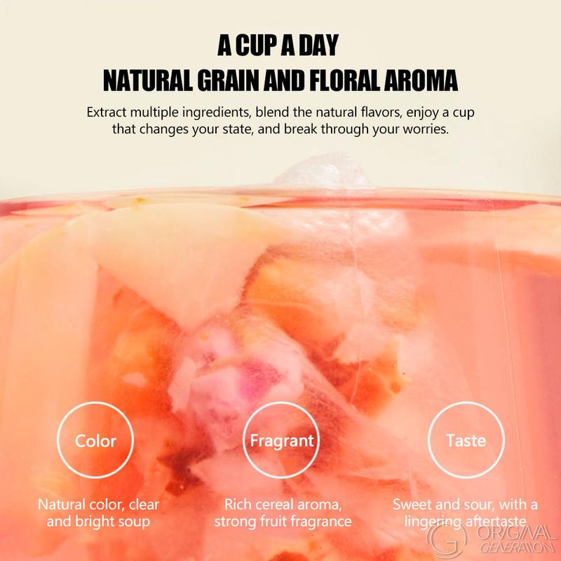 Apple Four God Tea 80g (8g x 10 packs) With Lotus Seed, Pear, Apple, Rose, Chinese Yam, Poria Cocos, Gorgon Fruit, Dragon Fruit, Hawthorn - Image 7