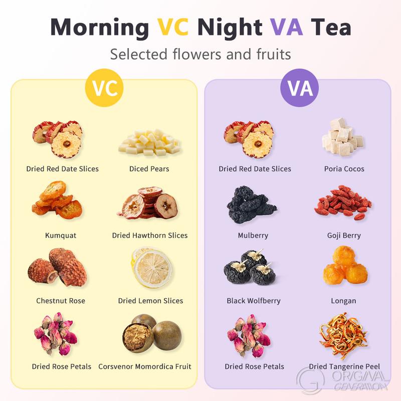 Day & Night Tea Morning VC Night VA Healthy Flower Fruit Tea - Image 12
